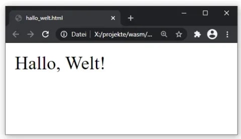 Hallo, Welt im Browser