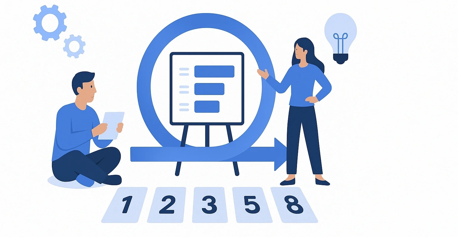 Dargestellt ist schematisch ein Sprint und die Fibonacci Zahlen